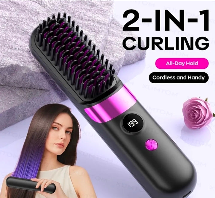 2-in-1 Curling & Straightening Iron
