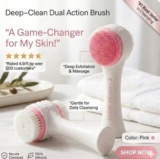 Deep-Clean Dual Action Brush